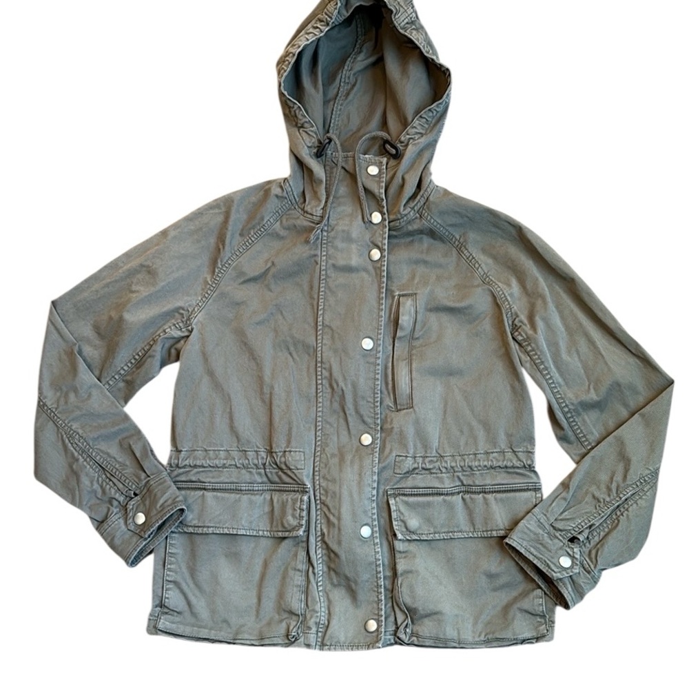 GAP Utility Jacket Women’s S Olive Green Hooded Field Jacket Full Zip